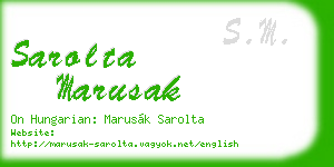 sarolta marusak business card